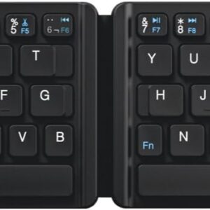 Gshield Mini Teclado Dobrável Bluetooth Sem Fio para Celular, Tablet e Computador, Teclas ABS Padrão ABNT2, Armor 30x8,5cm (Preto)