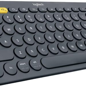 Teclado sem fio Logitech K380 com Conexão Bluetooth Easy-Switch para até 3 dispositivos e Pilha Inclusa - Compatível com PC, Mac, Chrome OS, Android, iOS e Apple TV - Cinza
