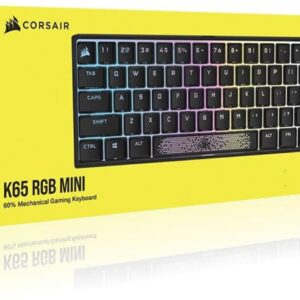 Teclado Mecânico Gamer Corsair K65 RGB Mini, USB, Switch Cherry MX Speed, Compacto, US, Preto - CH-9194014-NA