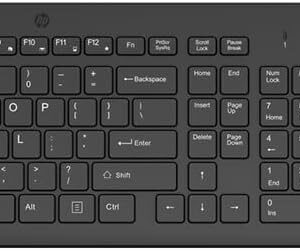 Combo de Teclado e Mouse sem Fio HP 330 - com 1600 DPI, Dongle USB Wireless, Digitação Silenciosa, Precisa e Confortável, Layout ABNT2, Preto (2V9E6AA#AC4)