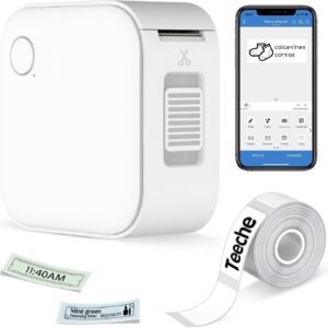 Impressora Térmica Portátil de Etiquetas, Bluetooth, com Rolo de Etiqueta Adesiva, para Casa e Escritório
